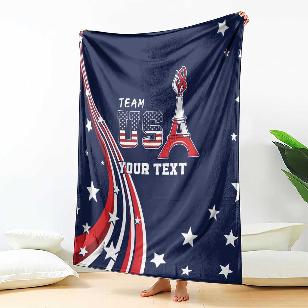 Personalized USA One For All Blanket Go Paris 2024