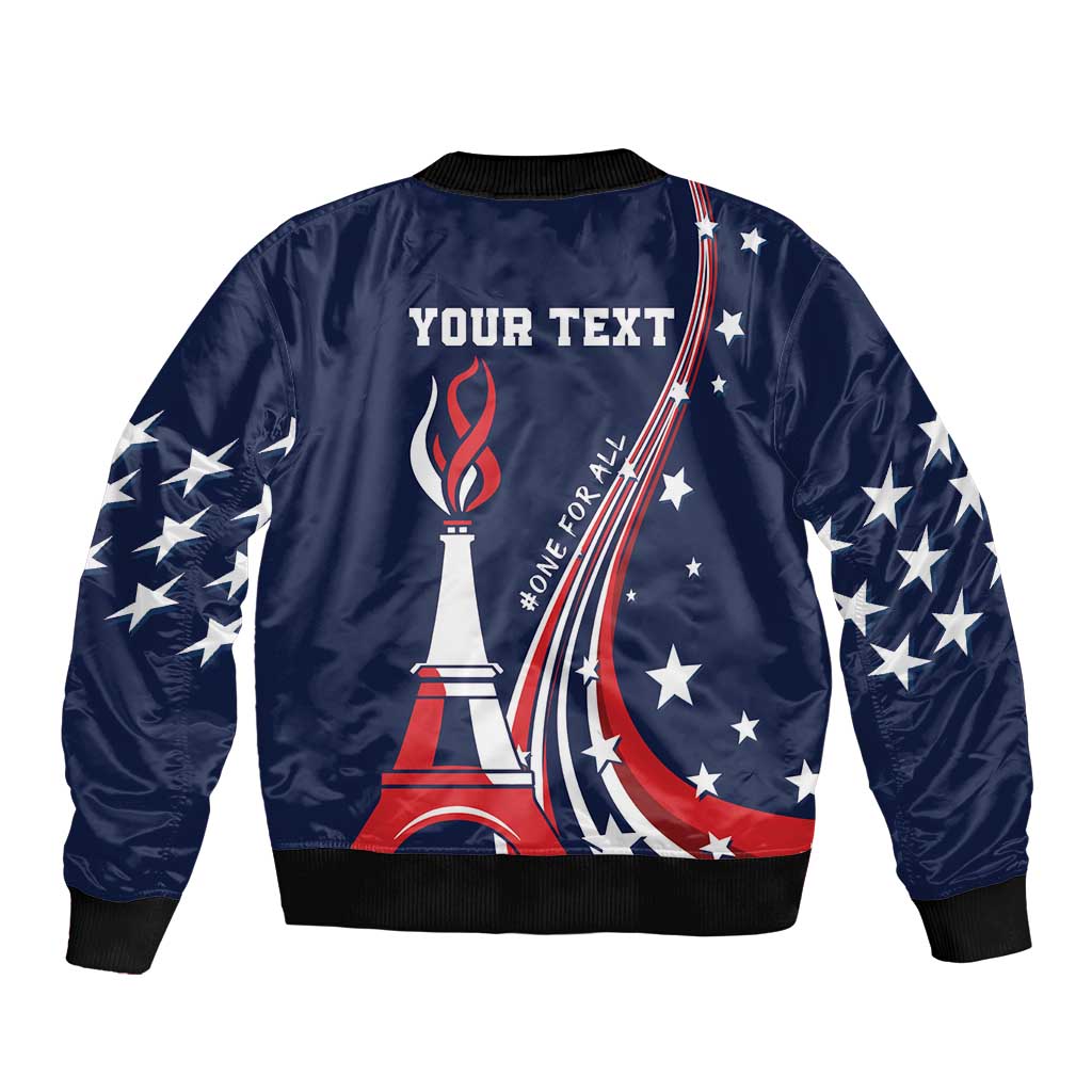 Personalized USA One For All Bomber Jacket Go Paris 2024 LT9 - Wonder Print Shop