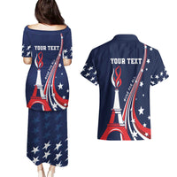 Personalized USA One For All Couples Matching Puletasi and Hawaiian Shirt Go Paris 2024 LT9 - Wonder Print Shop