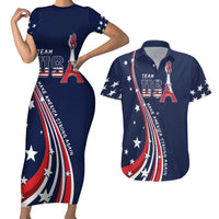Personalized USA One For All Couples Matching Short Sleeve Bodycon Dress and Hawaiian Shirt Go Paris 2024 LT9 - Wonder Print Shop