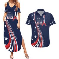 Personalized USA One For All Couples Matching Summer Maxi Dress and Hawaiian Shirt Go Paris 2024 LT9 - Wonder Print Shop