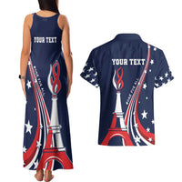 Personalized USA One For All Couples Matching Tank Maxi Dress and Hawaiian Shirt Go Paris 2024 LT9 - Wonder Print Shop