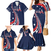 Personalized USA One For All Family Matching Mermaid Dress and Hawaiian Shirt Go Paris 2024 LT9 - Wonder Print Shop