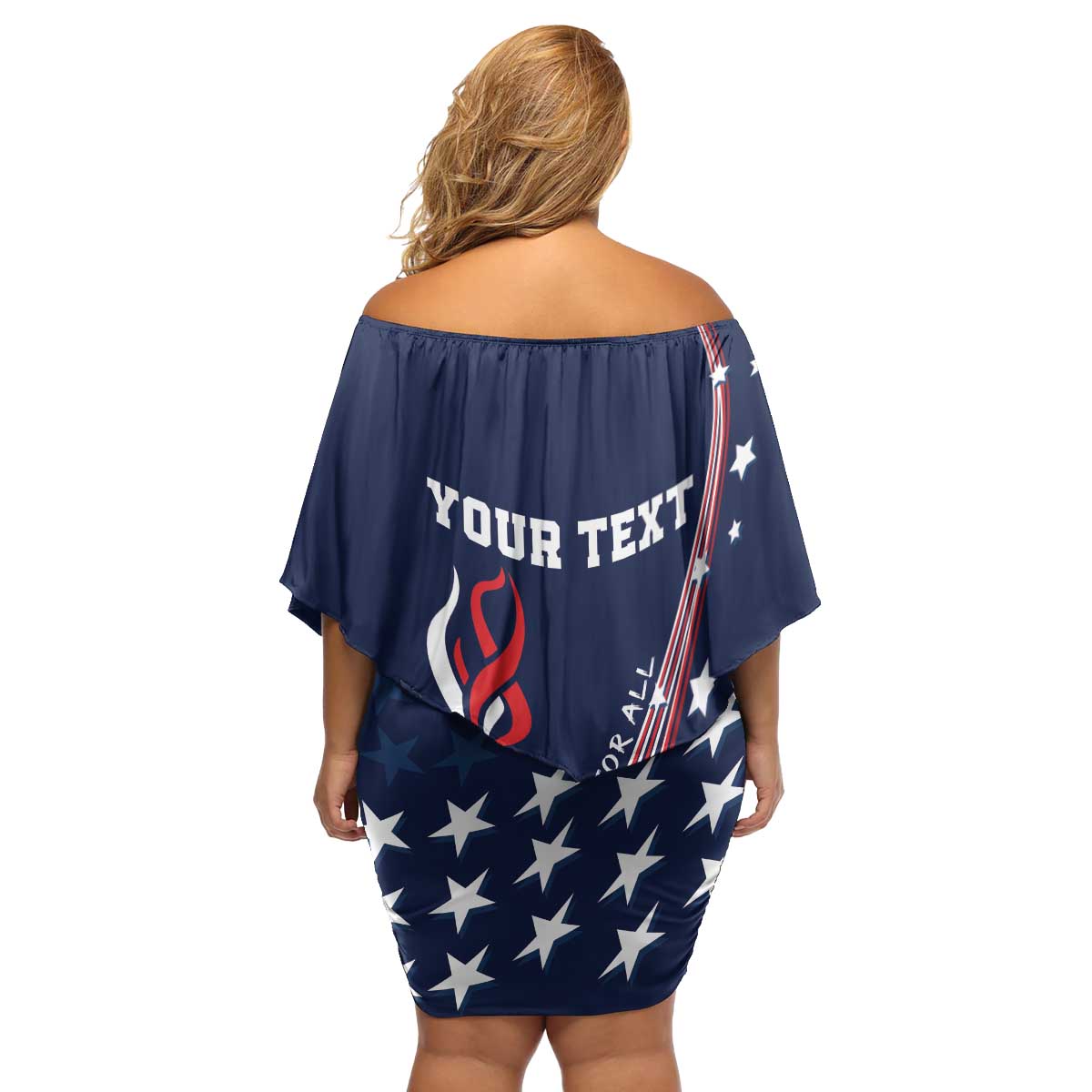 Personalized USA One For All Family Matching Off Shoulder Short Dress and Hawaiian Shirt Go Paris 2024 LT9 - Wonder Print Shop