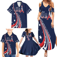 Personalized USA One For All Family Matching Summer Maxi Dress and Hawaiian Shirt Go Paris 2024 - Wonder Print Shop