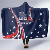 Personalized USA One For All Hooded Blanket Go Paris 2024