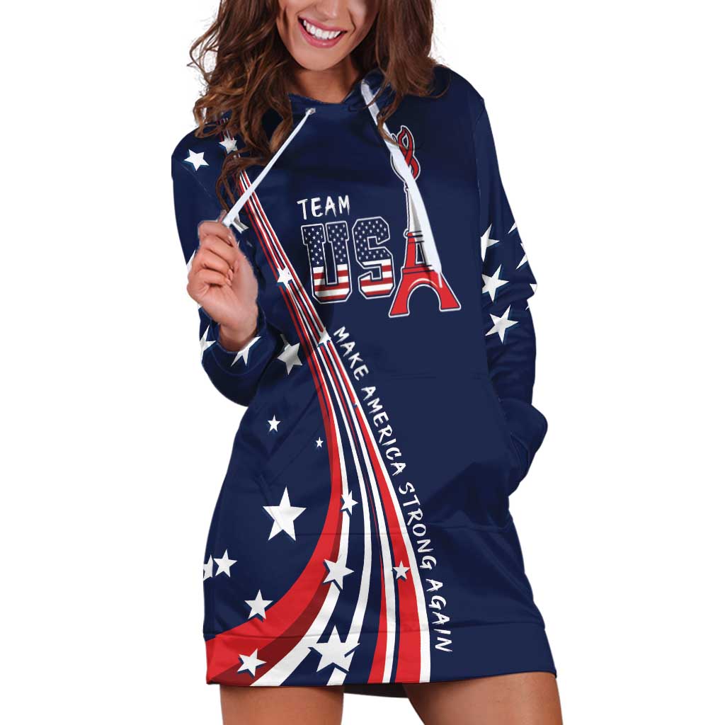 Personalized USA One For All Hoodie Dress Go Paris 2024 - Wonder Print Shop