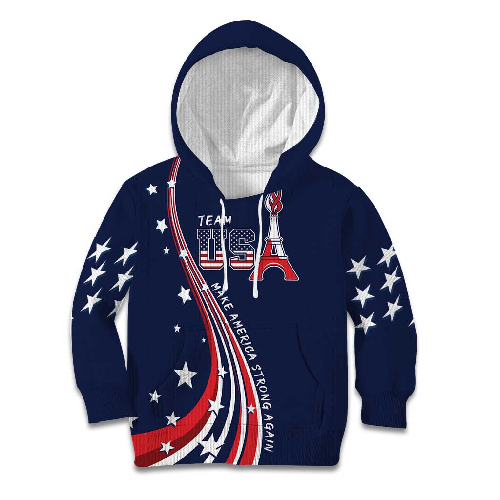 Personalized USA One For All Kid Hoodie Go Paris 2024 - Wonder Print Shop