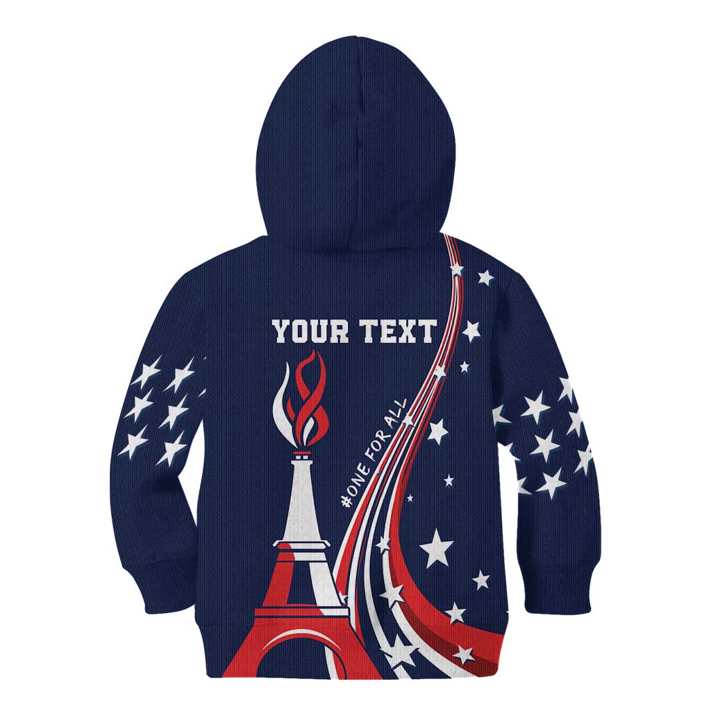 Personalized USA One For All Kid Hoodie Go Paris 2024 - Wonder Print Shop
