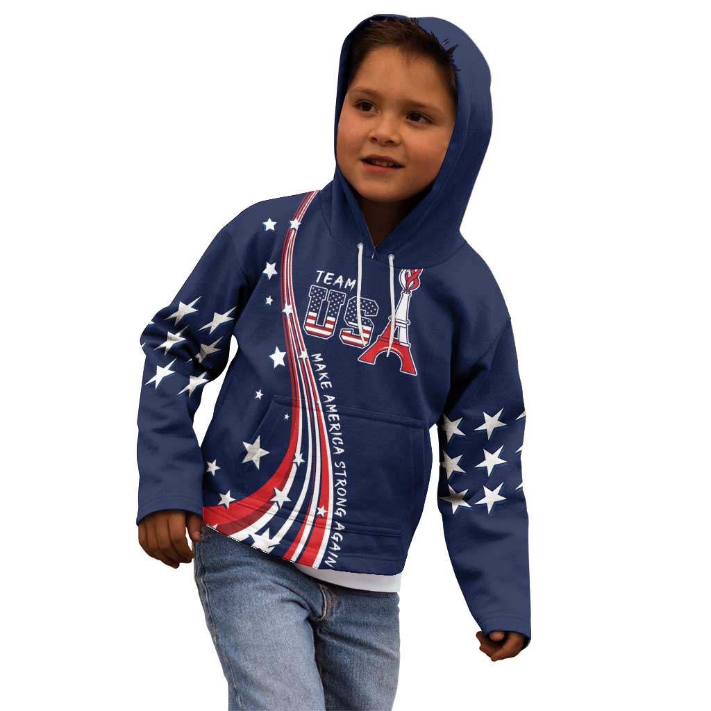 Personalized USA One For All Kid Hoodie Go Paris 2024 - Wonder Print Shop