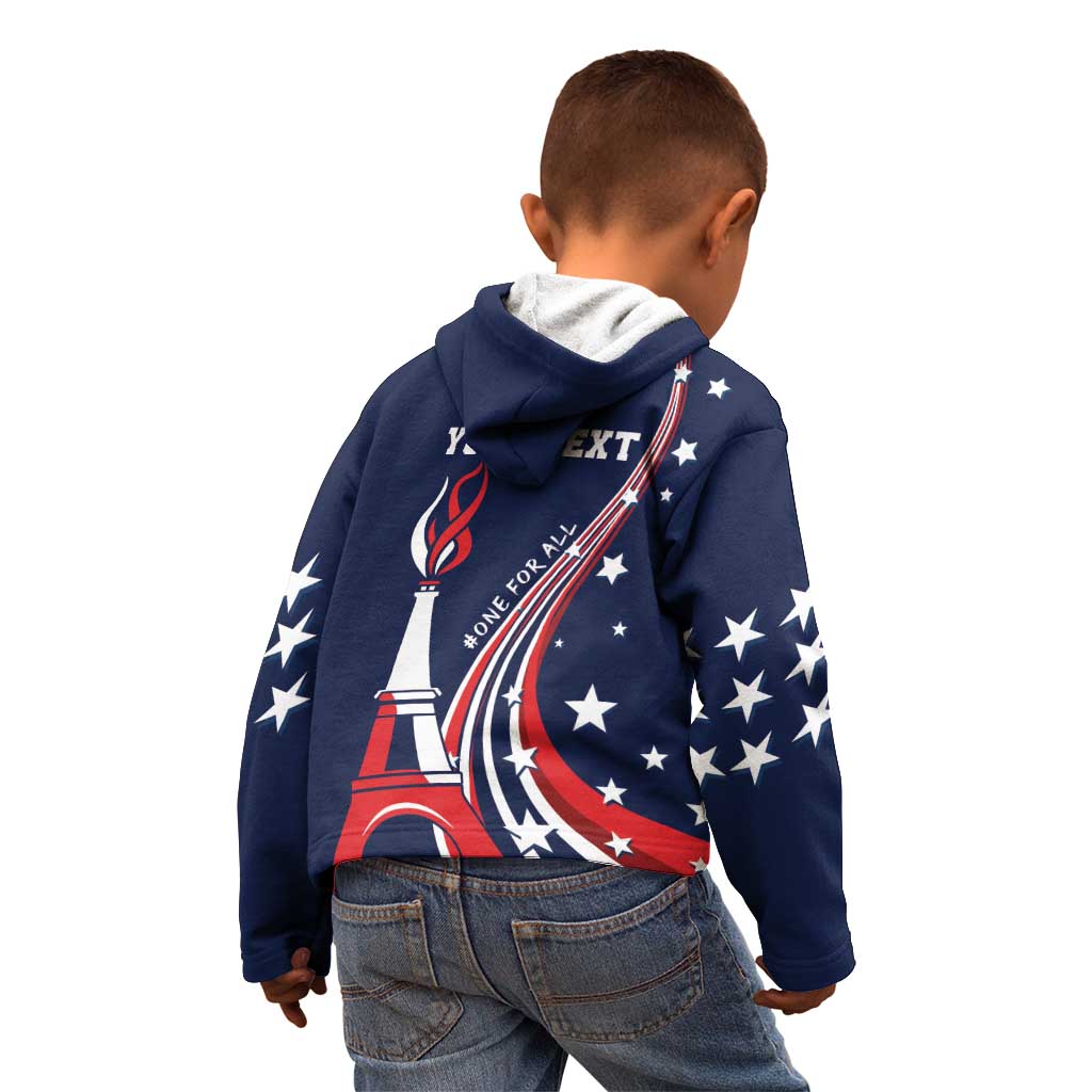 Personalized USA One For All Kid Hoodie Go Paris 2024 - Wonder Print Shop