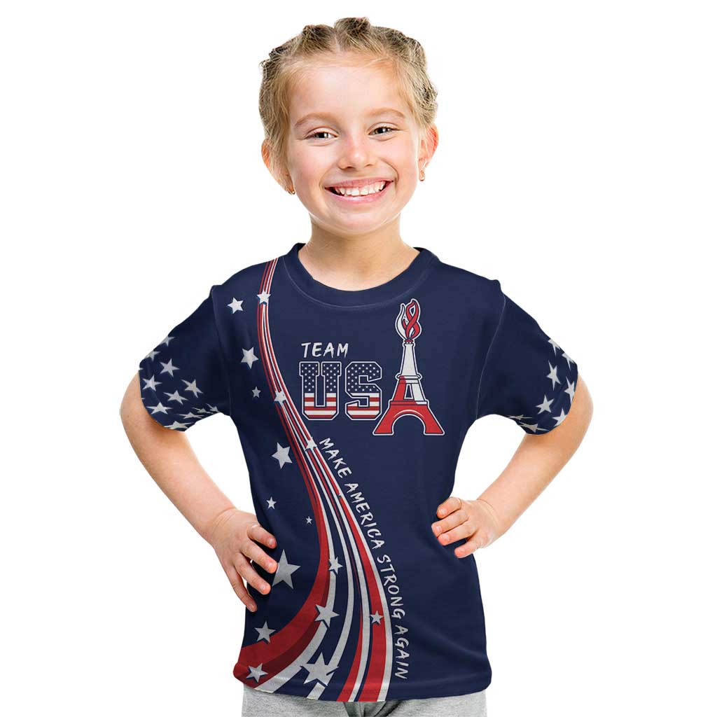 Personalized USA One For All Kid T Shirt Go Paris 2024 - Wonder Print Shop