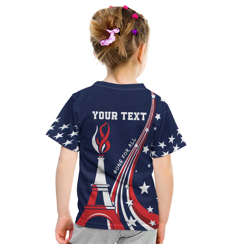 Personalized USA One For All Kid T Shirt Go Paris 2024 - Wonder Print Shop