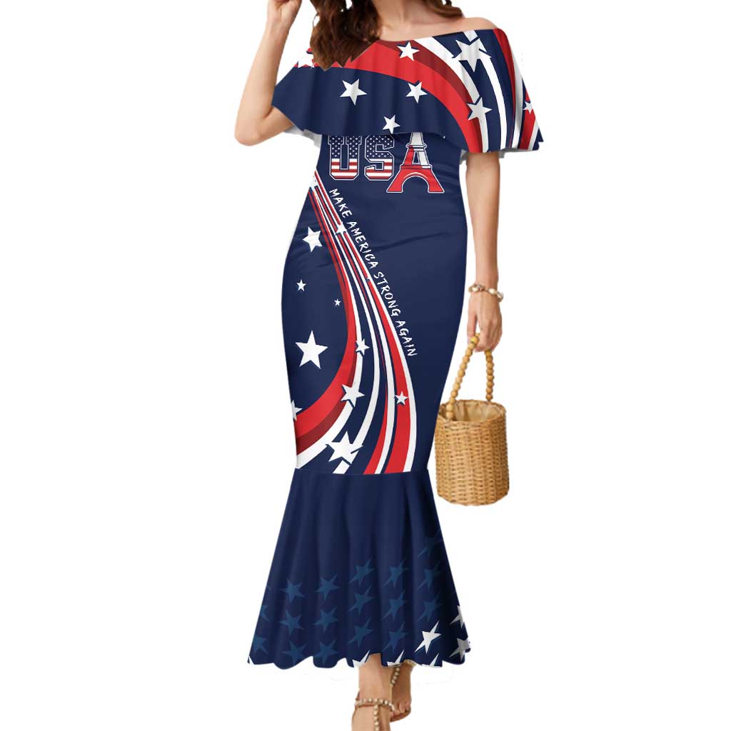 Personalized USA One For All Mermaid Dress Go Paris 2024 - Wonder Print Shop