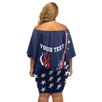 Personalized USA One For All Off Shoulder Short Dress Go Paris 2024 - Wonder Print Shop
