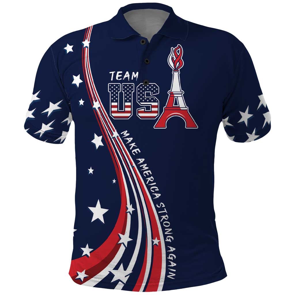 Personalized USA One For All Polo Shirt Go Paris 2024 - Wonder Print Shop