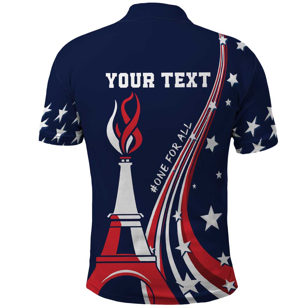 Personalized USA One For All Polo Shirt Go Paris 2024 - Wonder Print Shop