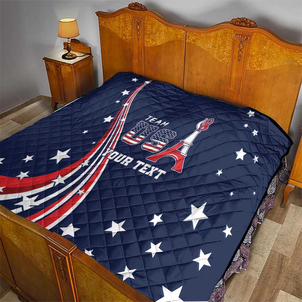 Personalized USA One For All Quilt Go Paris 2024 - Wonder Print Shop