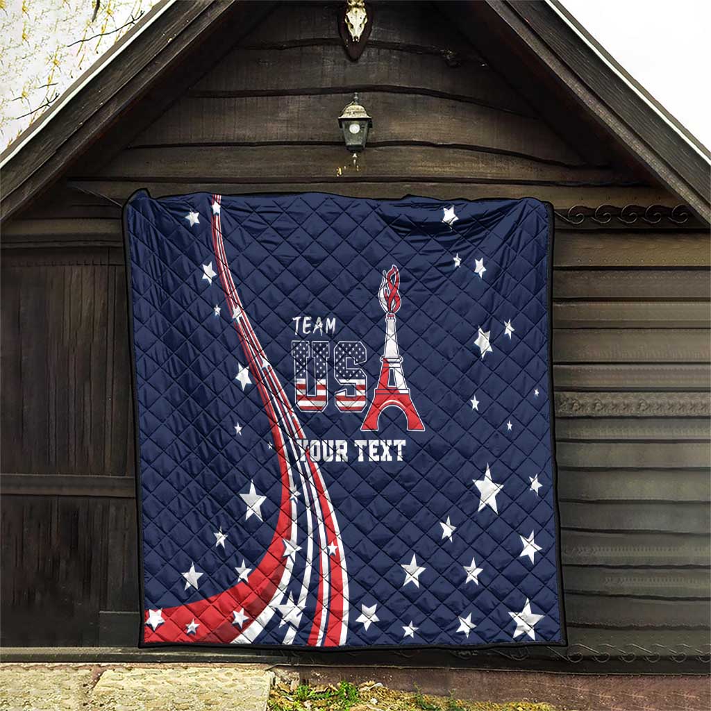 Personalized USA One For All Quilt Go Paris 2024 - Wonder Print Shop
