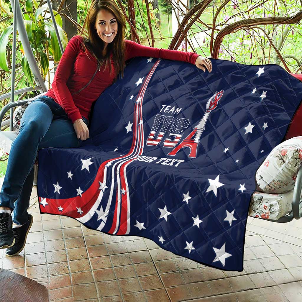 Personalized USA One For All Quilt Go Paris 2024 - Wonder Print Shop
