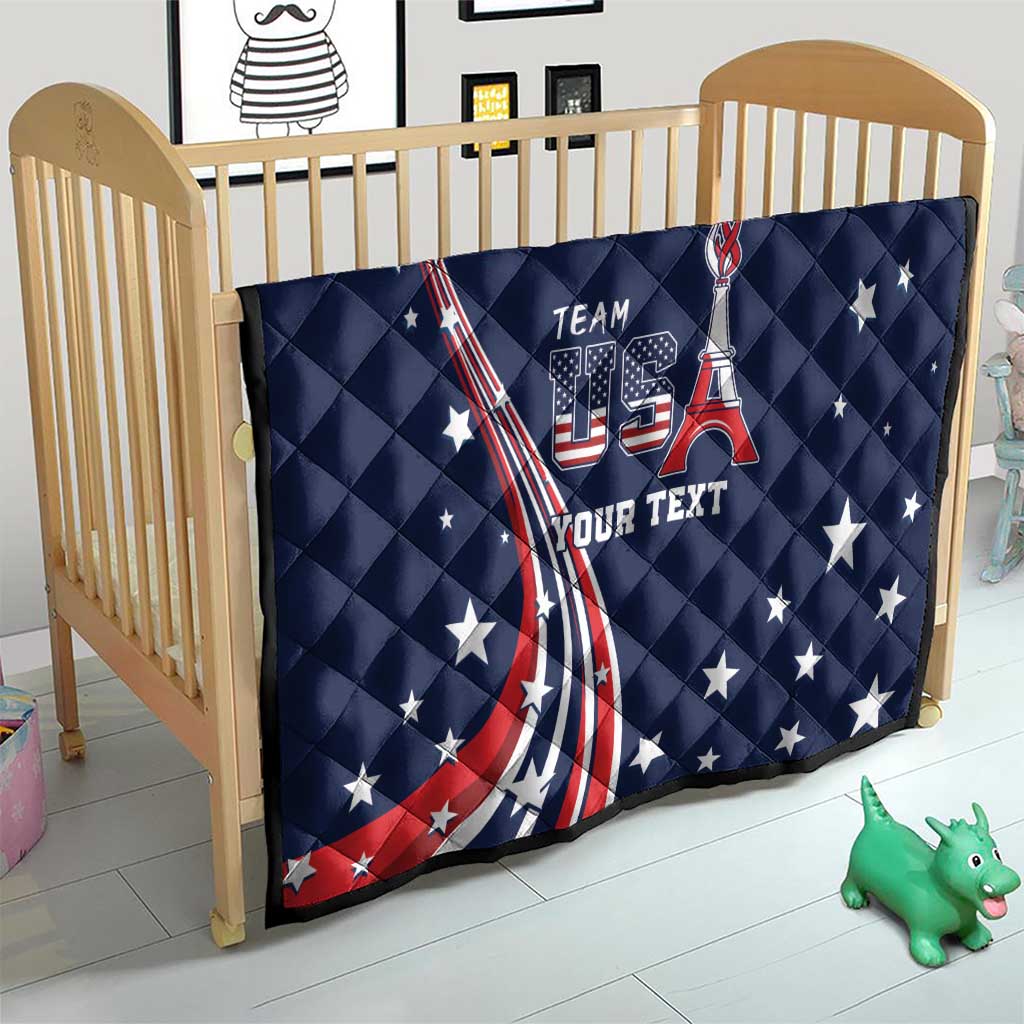 Personalized USA One For All Quilt Go Paris 2024 - Wonder Print Shop