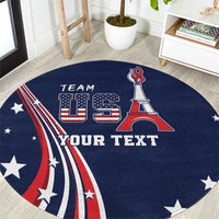 Personalized USA One For All Round Carpet Go Paris 2024