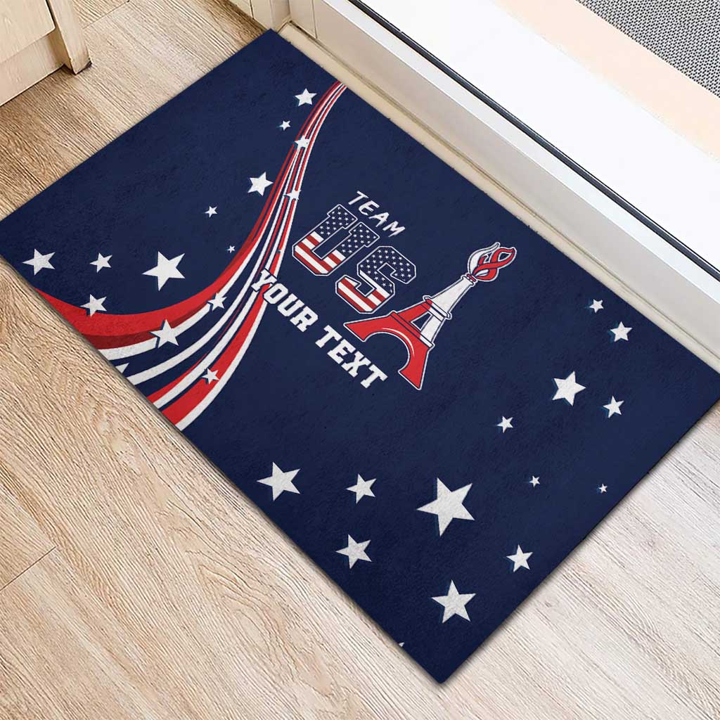Personalized USA One For All Rubber Doormat Go Paris 2024 - Wonder Print Shop