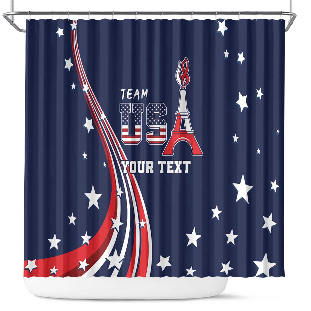 Personalized USA One For All Shower Curtain Go Paris 2024