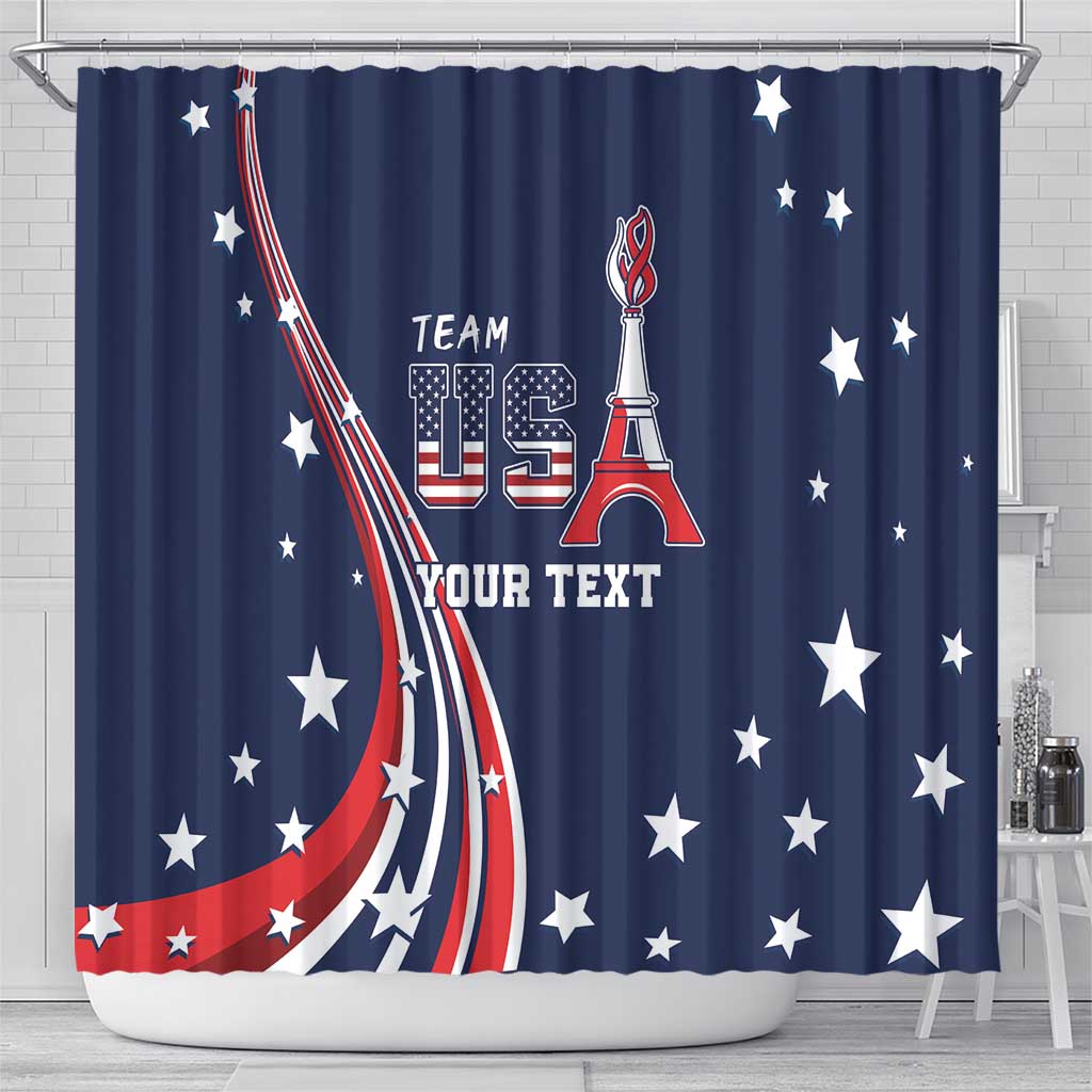 Personalized USA One For All Shower Curtain Go Paris 2024