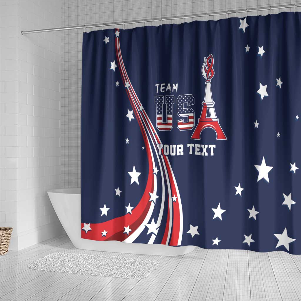 Personalized USA One For All Shower Curtain Go Paris 2024