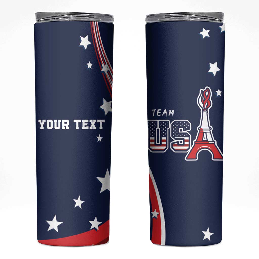 Personalized USA One For All Skinny Tumbler Go Paris 2024 - Wonder Print Shop