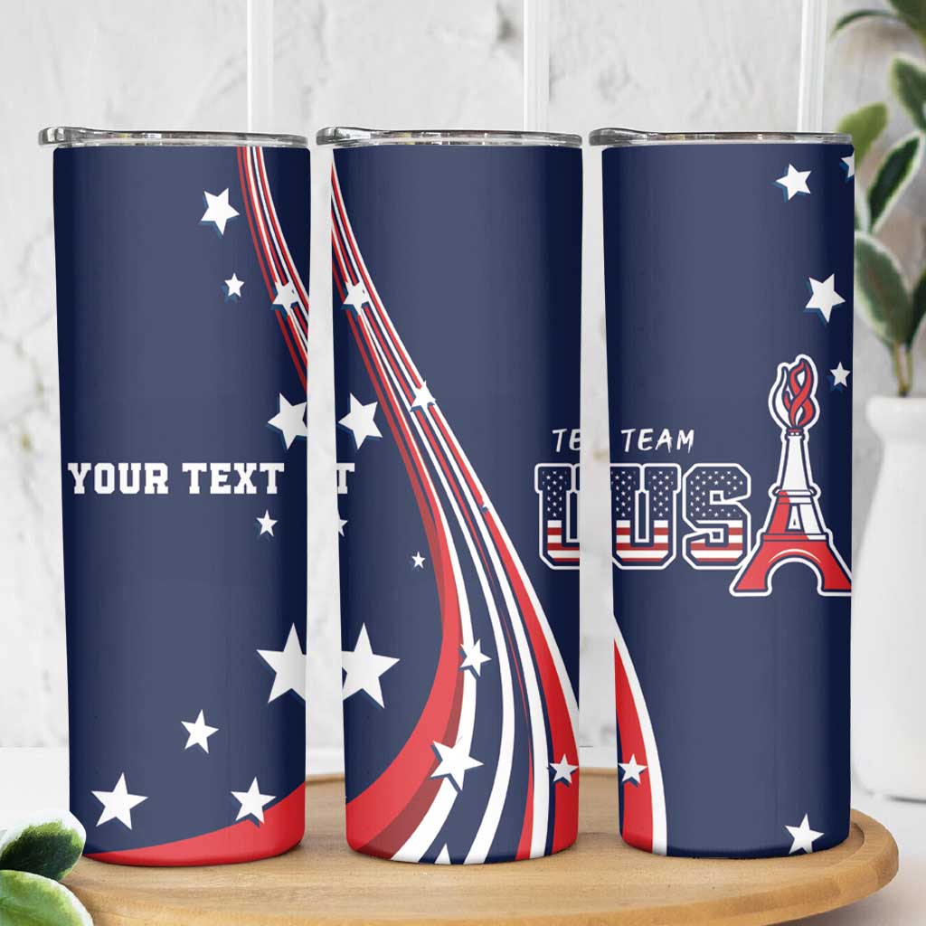 Personalized USA One For All Skinny Tumbler Go Paris 2024 - Wonder Print Shop