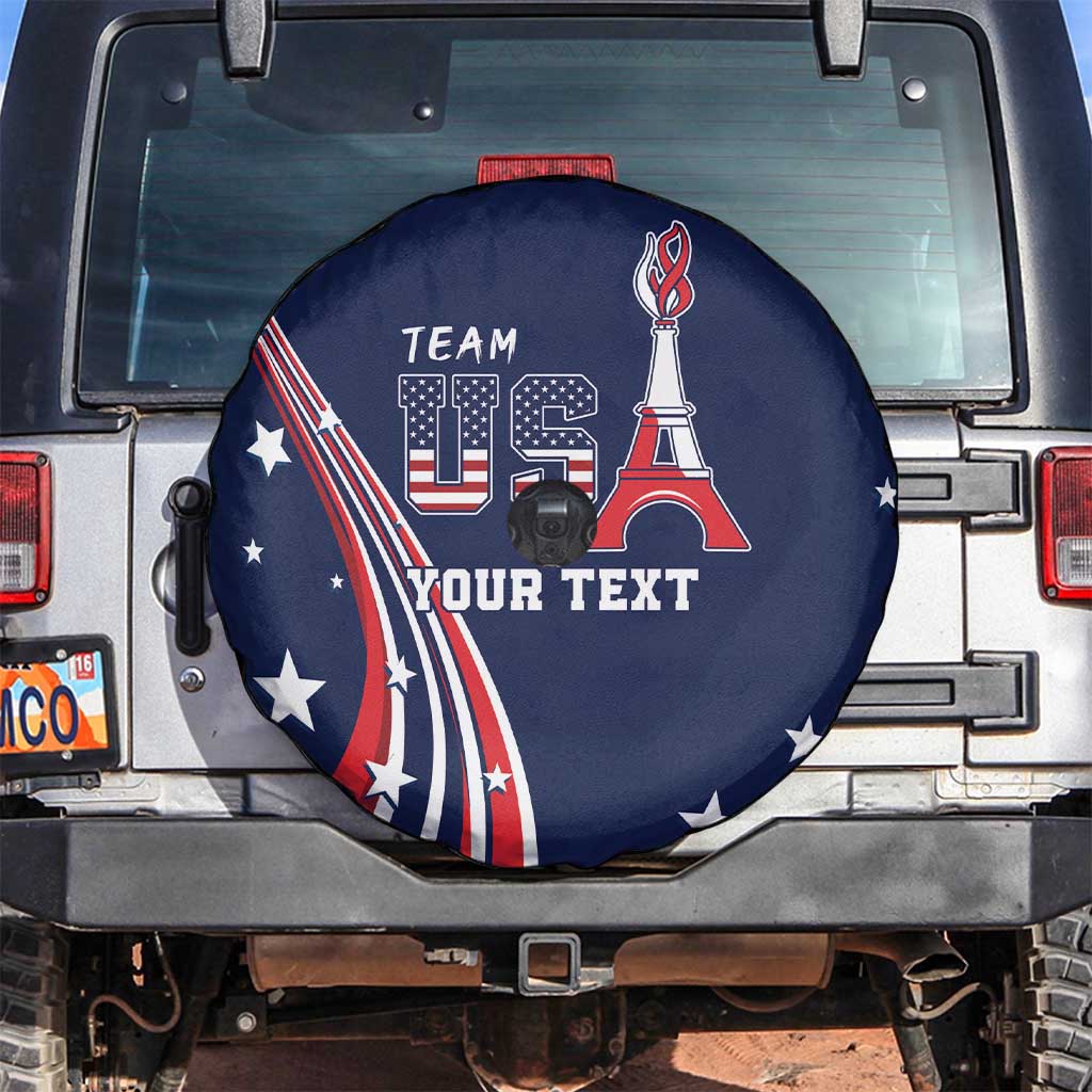 Personalized USA One For All Spare Tire Cover Go Paris 2024 - Wonder Print Shop