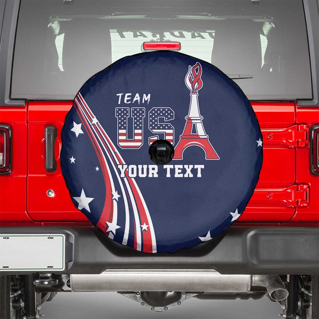 Personalized USA One For All Spare Tire Cover Go Paris 2024 - Wonder Print Shop