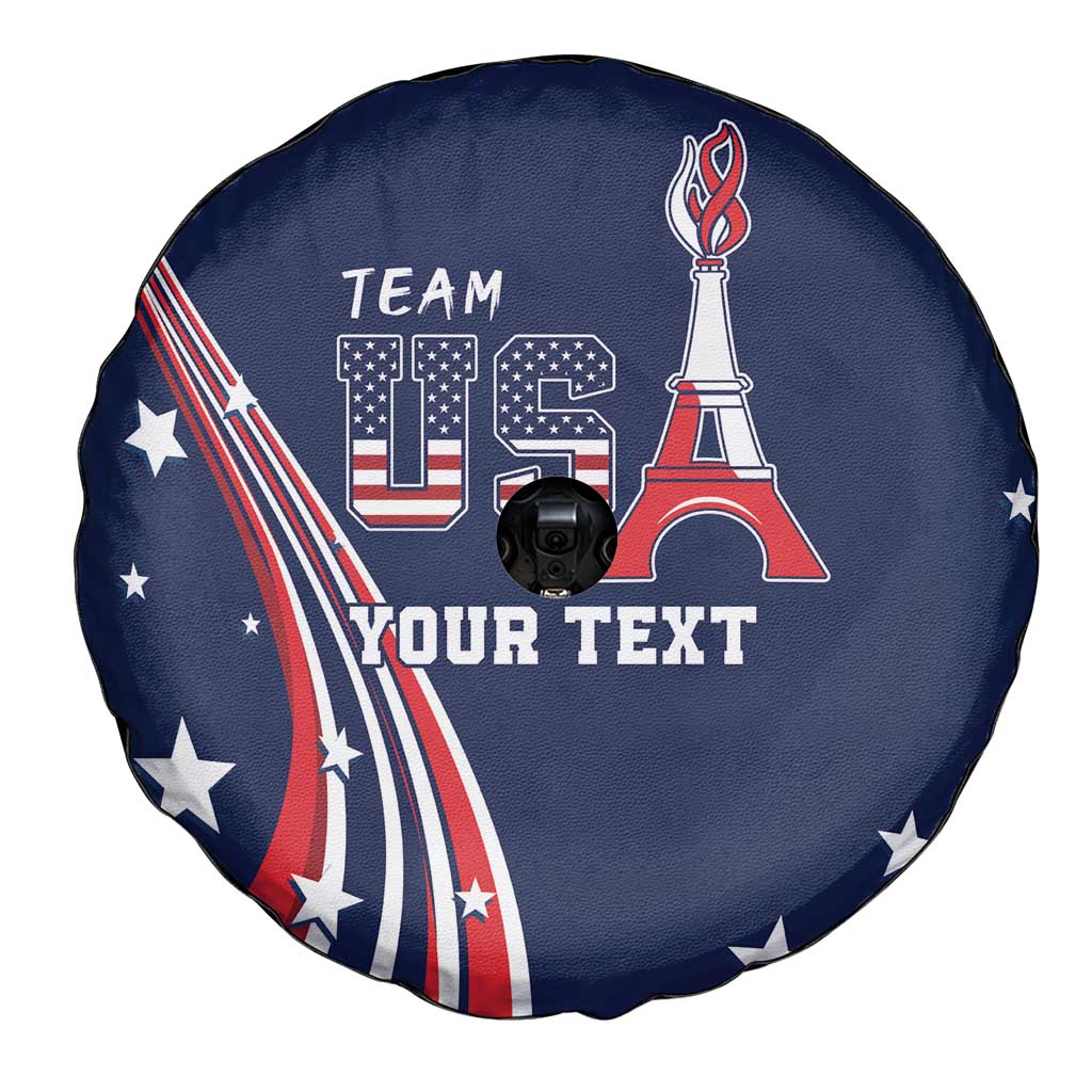Personalized USA One For All Spare Tire Cover Go Paris 2024 - Wonder Print Shop