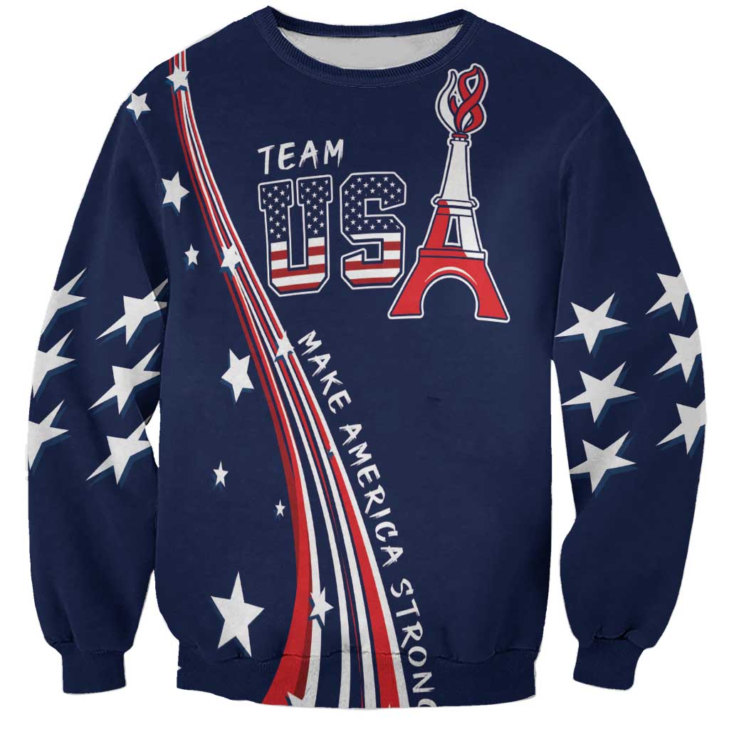 Personalized USA One For All Sweatshirt Go Paris 2024 - Wonder Print Shop