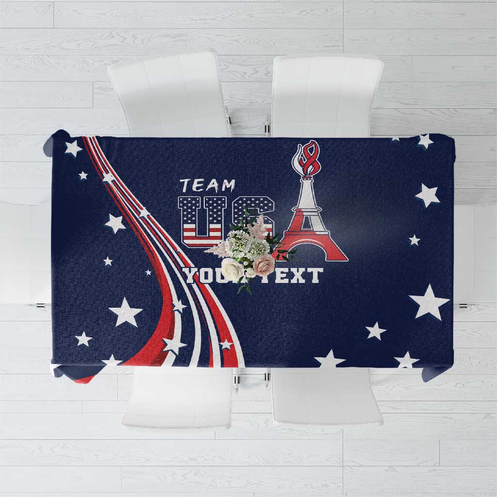 Personalized USA One For All Tablecloth Go Paris 2024 - Wonder Print Shop