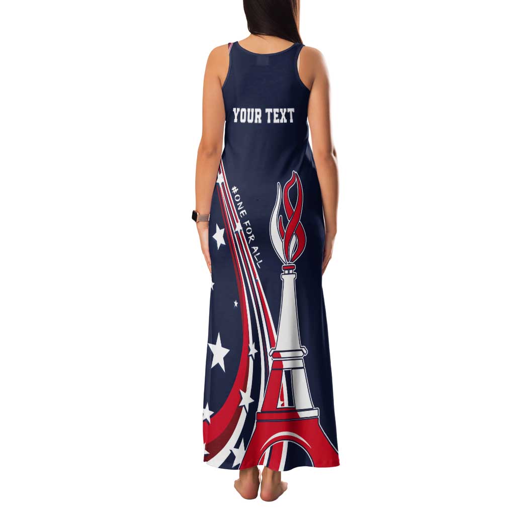 Personalized USA One For All Tank Maxi Dress Go Paris 2024 - Wonder Print Shop