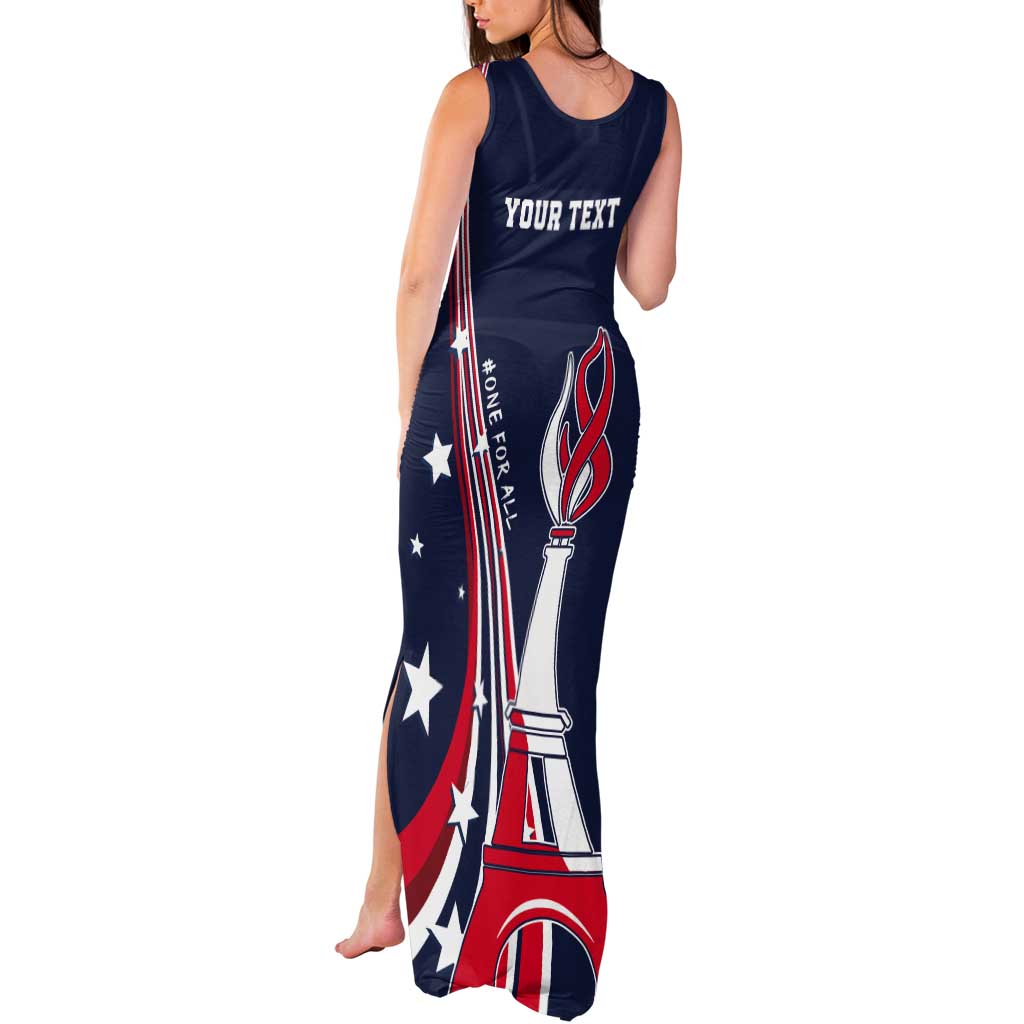 Personalized USA One For All Tank Maxi Dress Go Paris 2024 - Wonder Print Shop