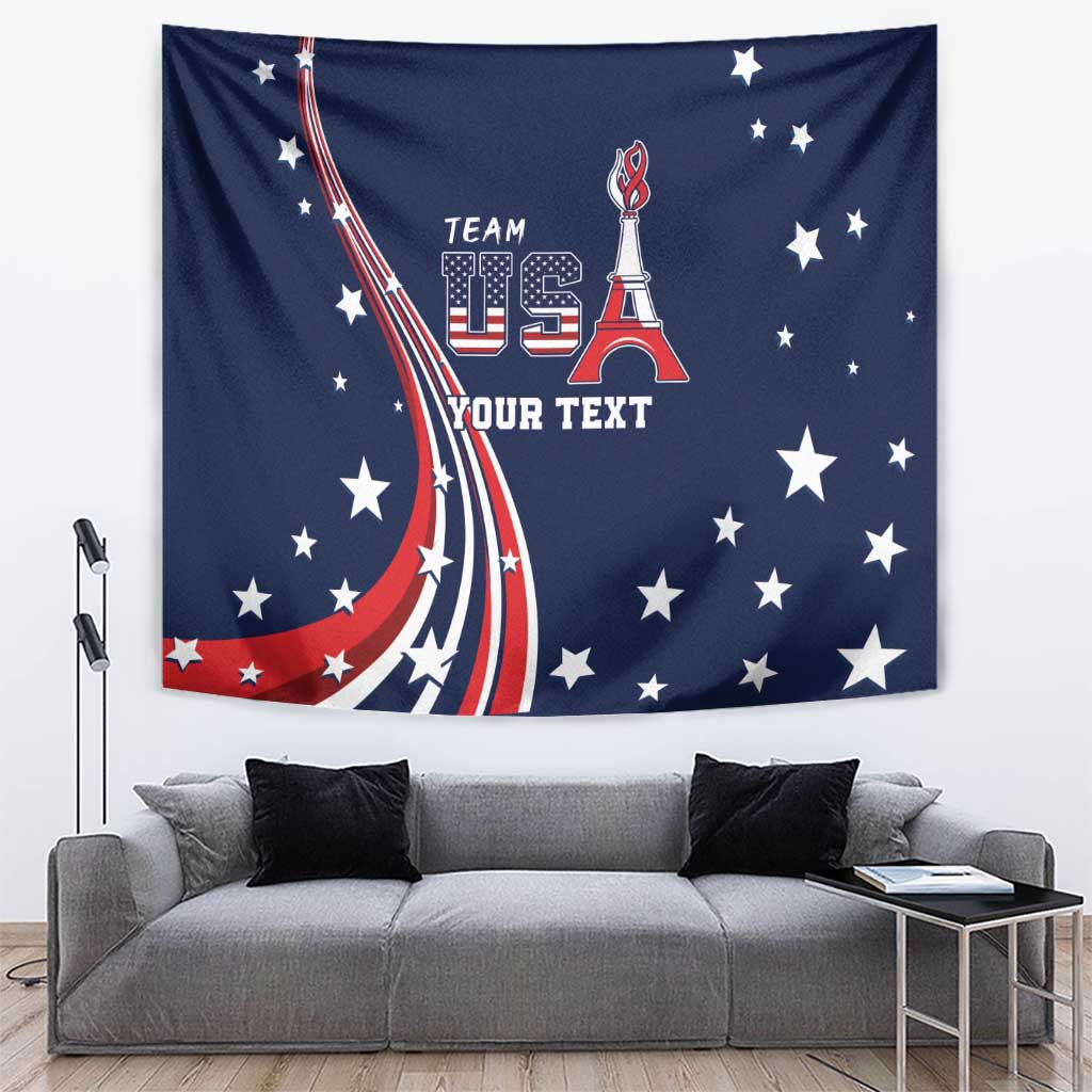 Personalized USA One For All Tapestry Go Paris 2024 - Wonder Print Shop