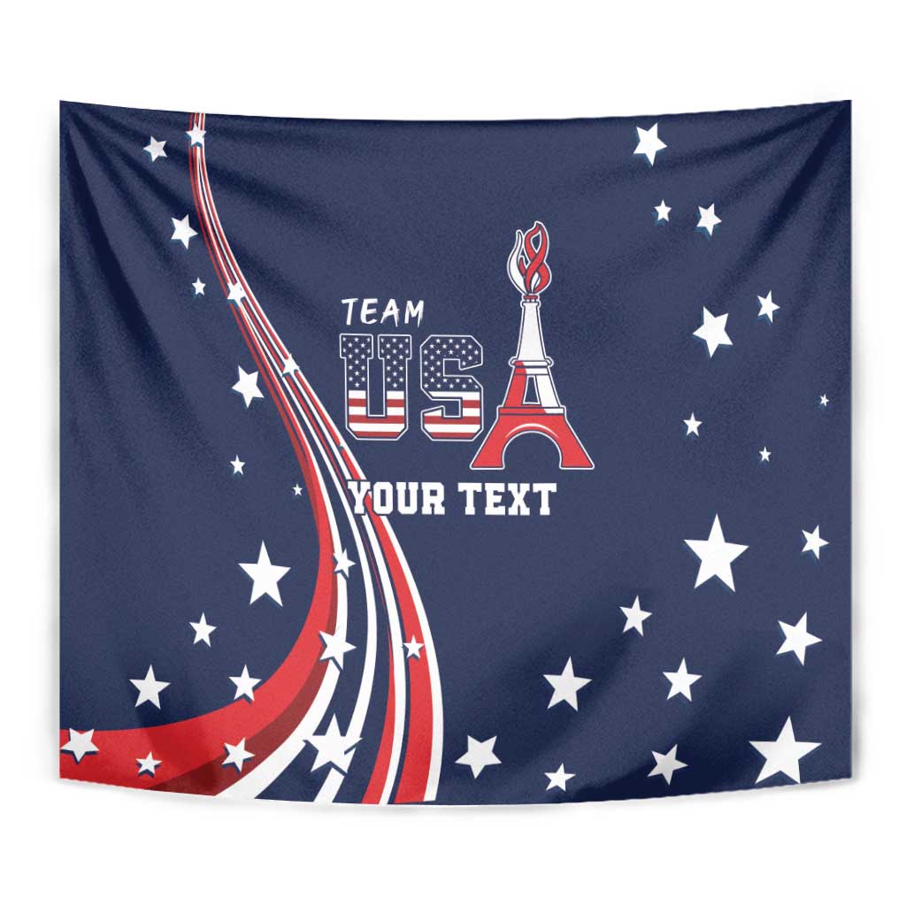 Personalized USA One For All Tapestry Go Paris 2024 - Wonder Print Shop