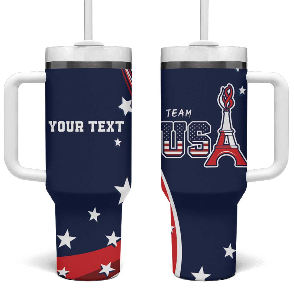Personalized USA One For All Tumbler With Handle Go Paris 2024 - Wonder Print Shop