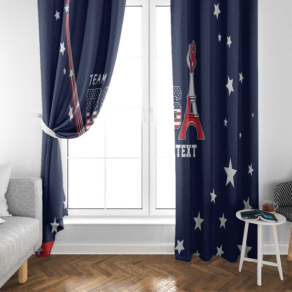 Personalized USA One For All Window Curtain Go Paris 2024 - Wonder Print Shop