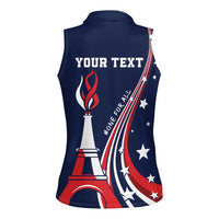 Personalized USA One For All Women Sleeveless Polo Shirt Go Paris 2024 - Wonder Print Shop