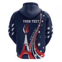 Personalized USA One For All Zip Hoodie Go Paris 2024 - Wonder Print Shop