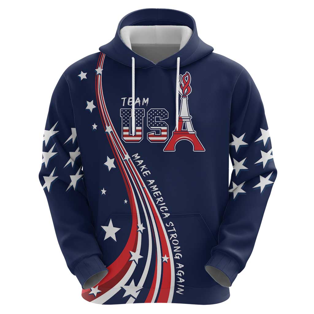 Personalized USA One For All Zip Hoodie Go Paris 2024 - Wonder Print Shop
