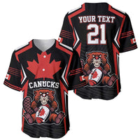 Custom Canada Rugby Pacific Baseball Jersey Beaver and Maple Leaf LT9 - Wonder Print Shop