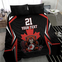 Custom Canada Rugby Pacific Bedding Set Beaver and Maple Leaf LT9 - Wonder Print Shop
