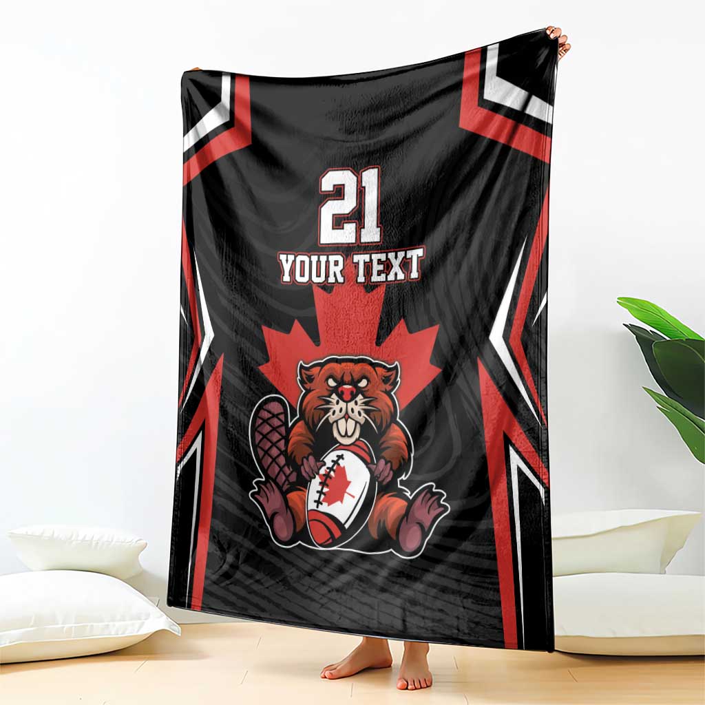 Custom Canada Rugby Pacific Blanket Beaver and Maple Leaf