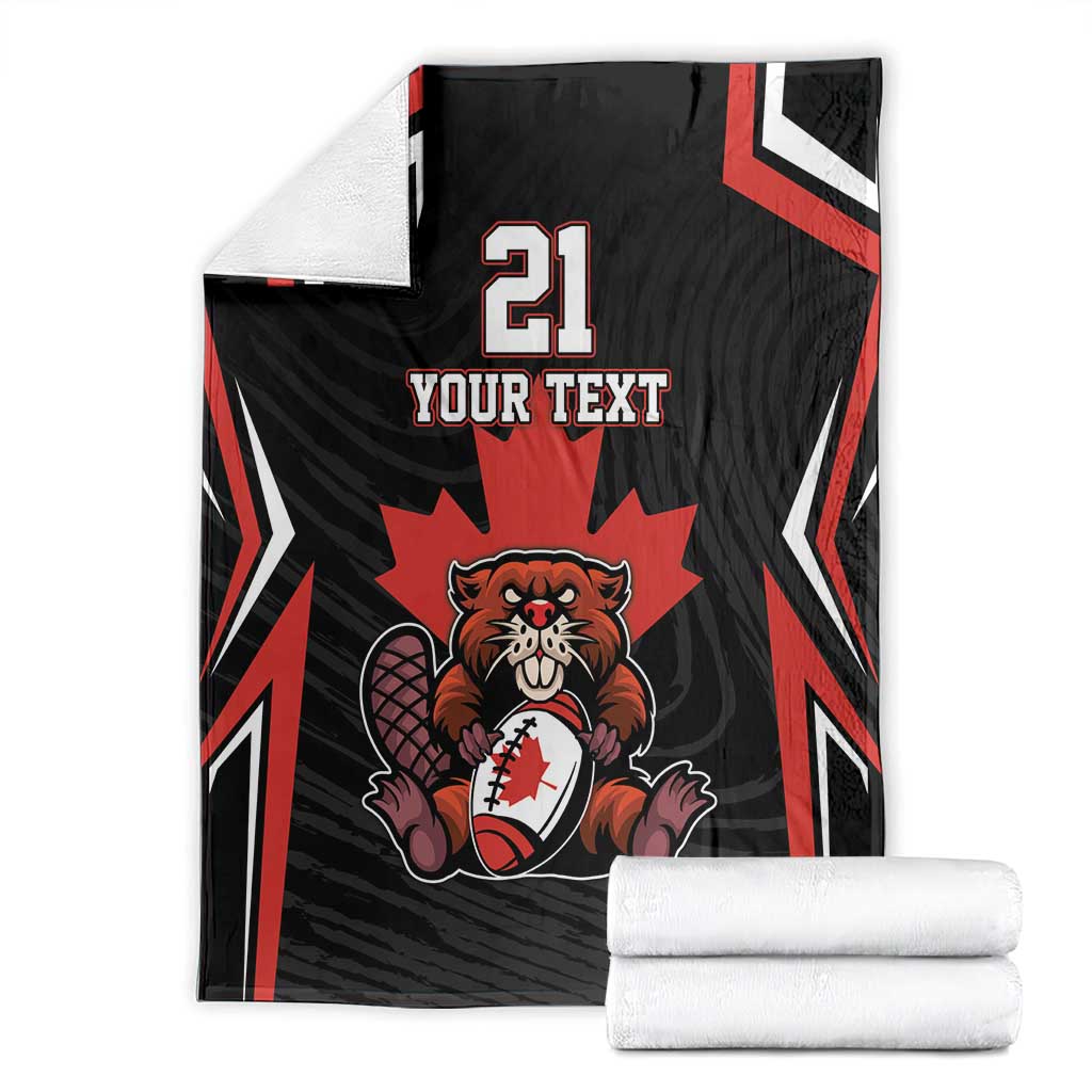 Custom Canada Rugby Pacific Blanket Beaver and Maple Leaf
